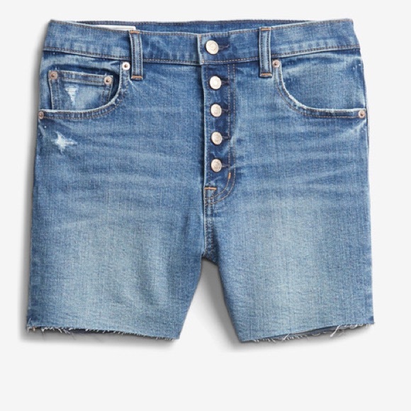 Gap Women’s 4" High Rise Button-Fly Denim Shorts Size: 31/12 Regular NWT. - Picture 7 of 15